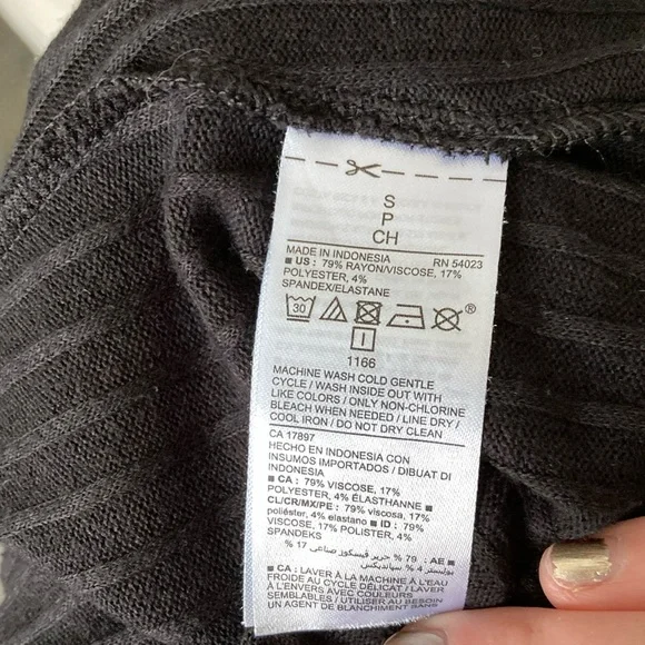 Old Navy Black Ribbed Mock Neck Sweater Dress - Picture 7 of 8